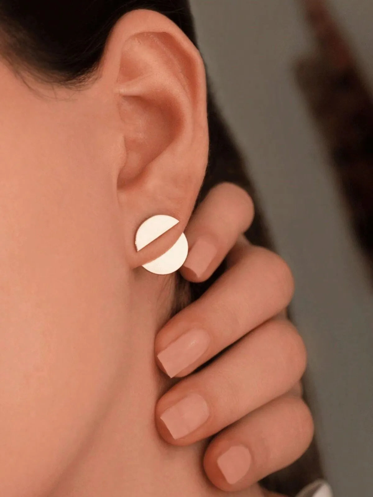 Elegant Style 1 Pair Copper Stud Earrings