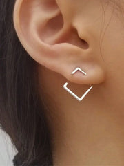 Elegant Style 1 Pair Copper Stud Earrings