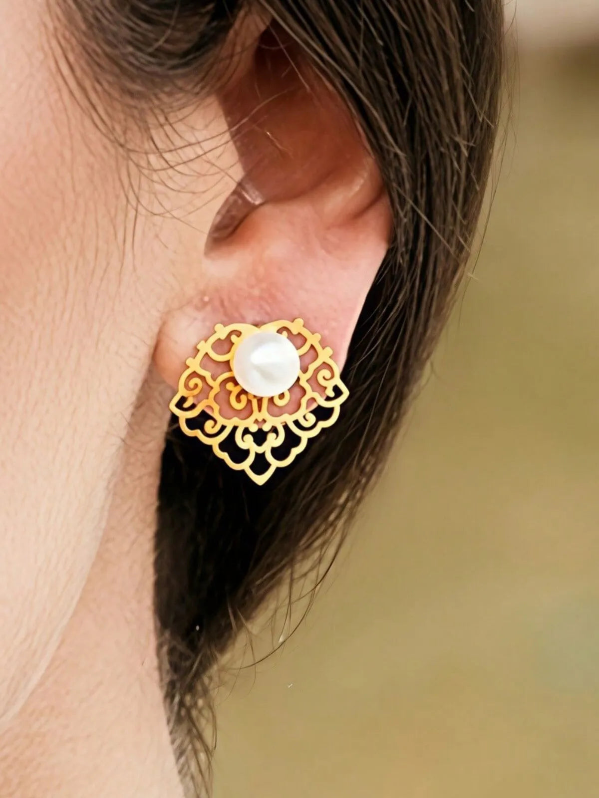 Elegant Style 1 Pair Copper Stud Earring