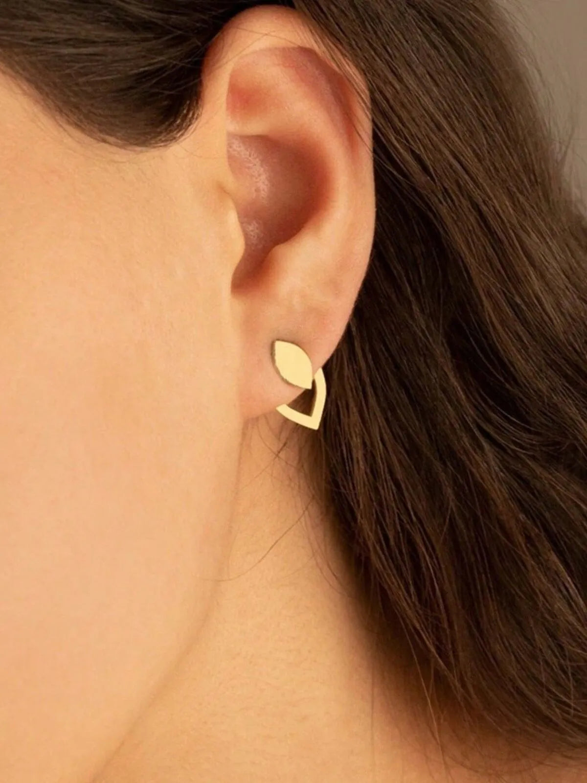 Elegant Style 1 Pair Copper Stud Earrings