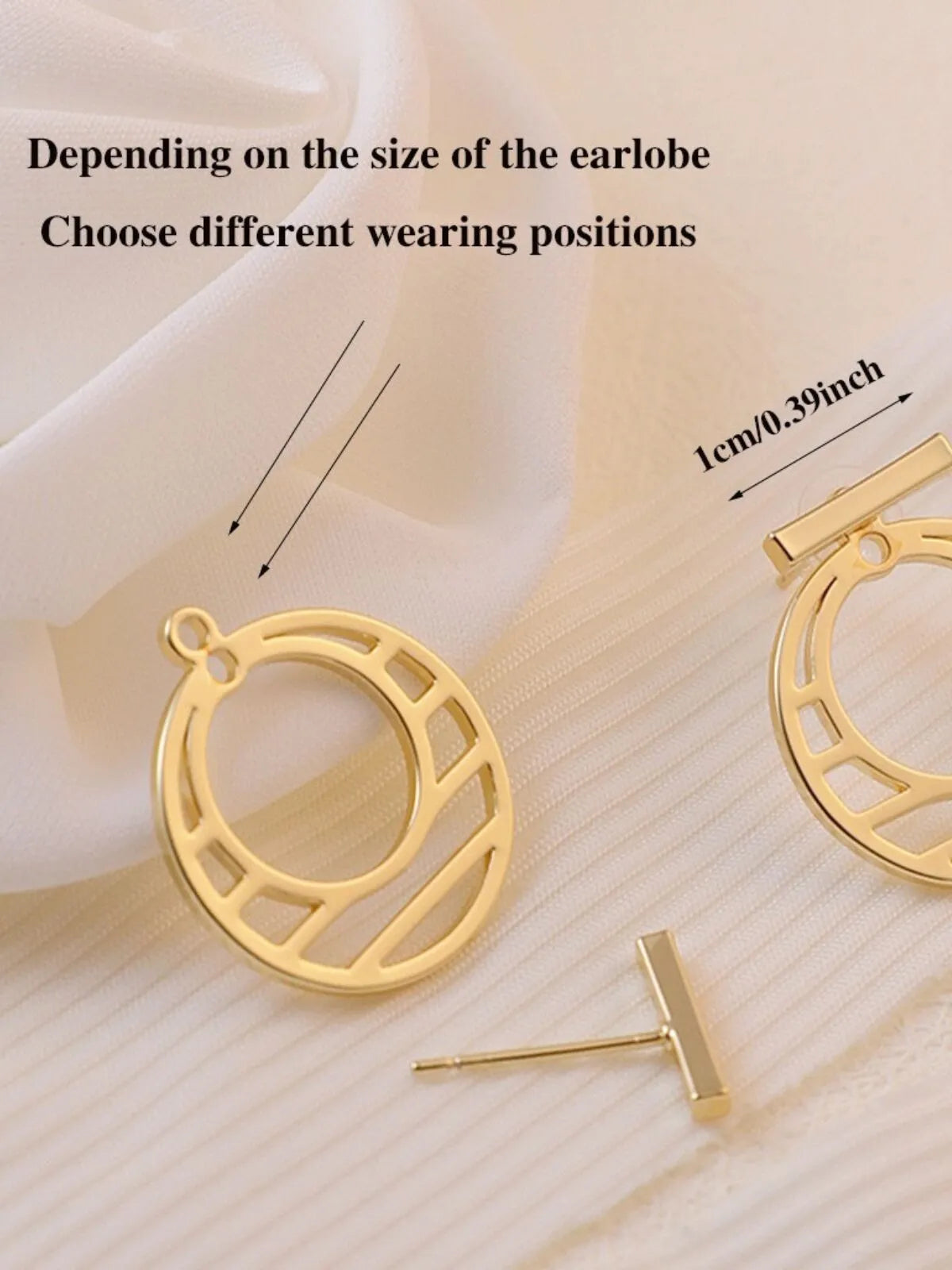 Elegant Style 1 Pair Copper Stud Earrings