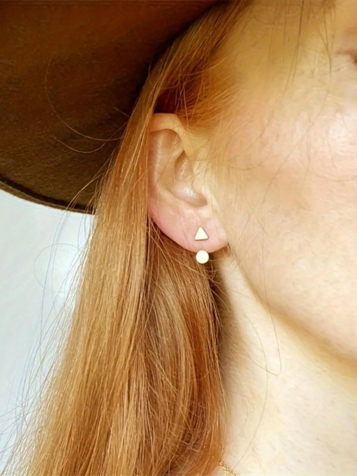 Elegant Style 1 Pair Copper Stud Earrings