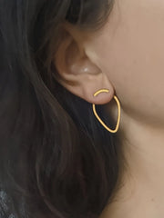 Elegant Style 1 Pair Copper Stud Earrings