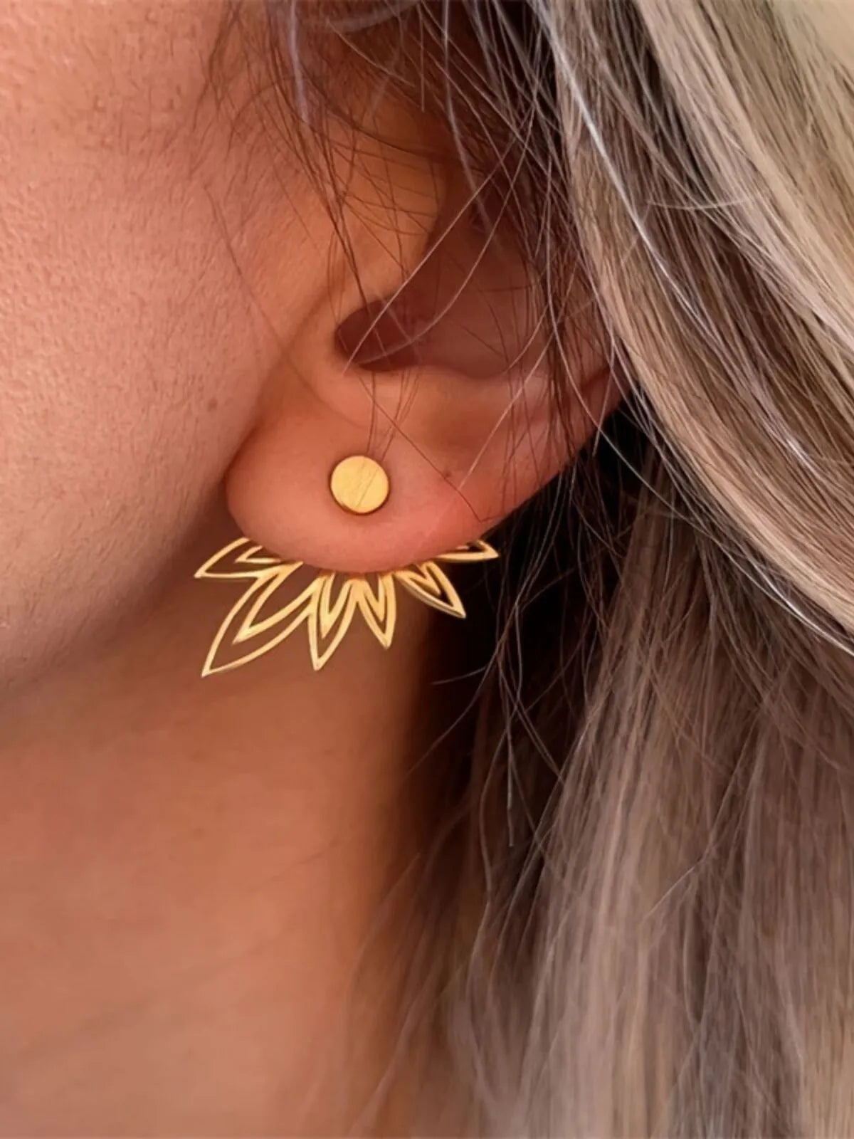 Elegant Style 1 Pair Copper Stud Earrings