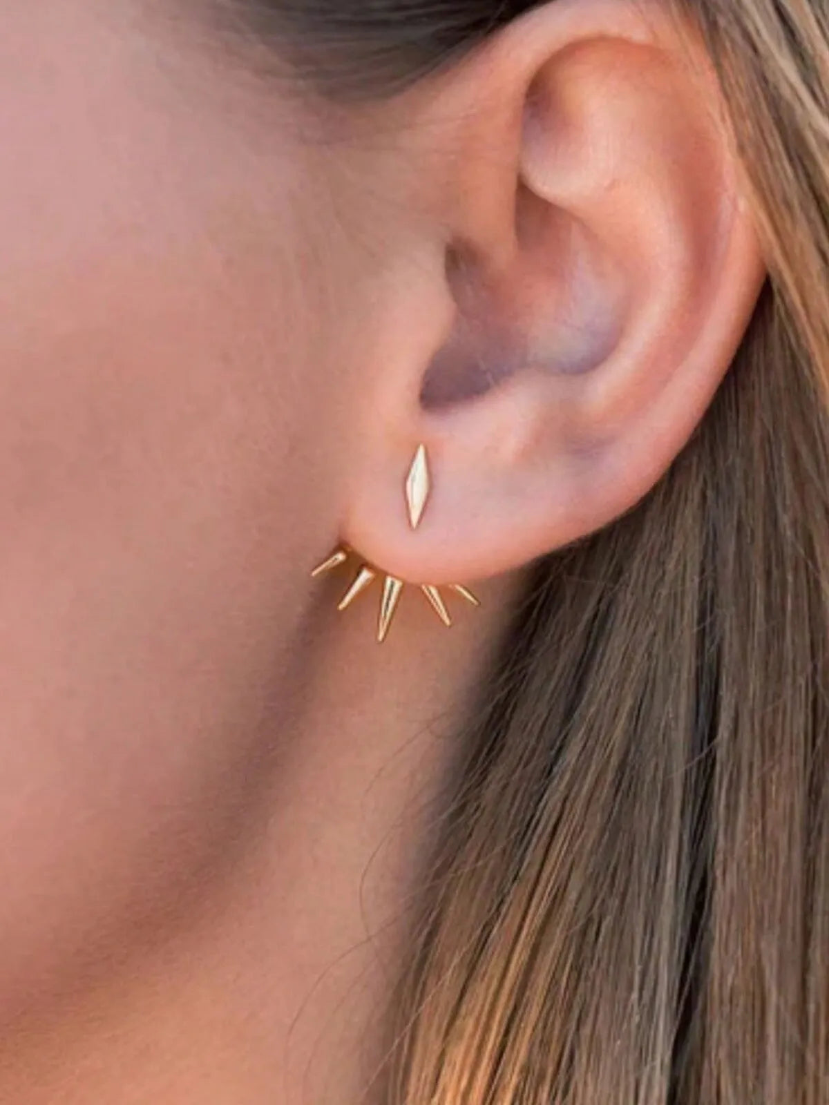 Elegant Style 1 Pair Copper Stud Earrings