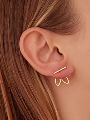 Elegant Style 1 Pair Copper Stud Earrings