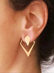 Elegant Style 1 Pair Copper Stud Earrings