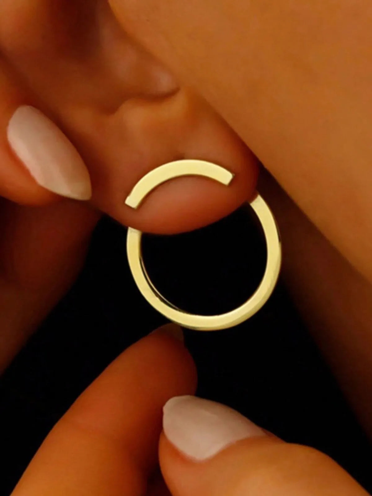 Elegant Style 1 Pair Copper Stud Earrings
