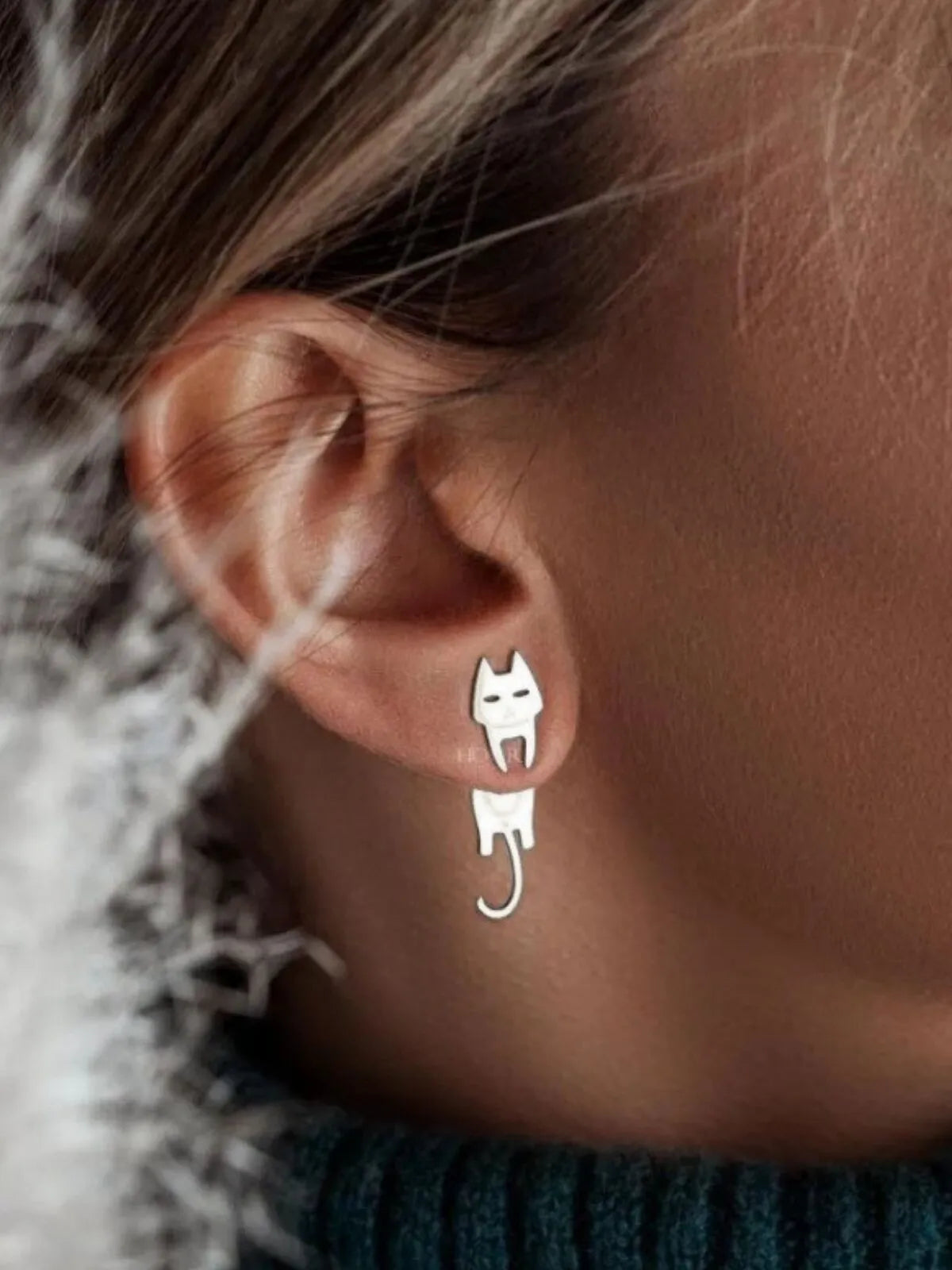 Elegant Style 1 Pair Copper Stud Earrings