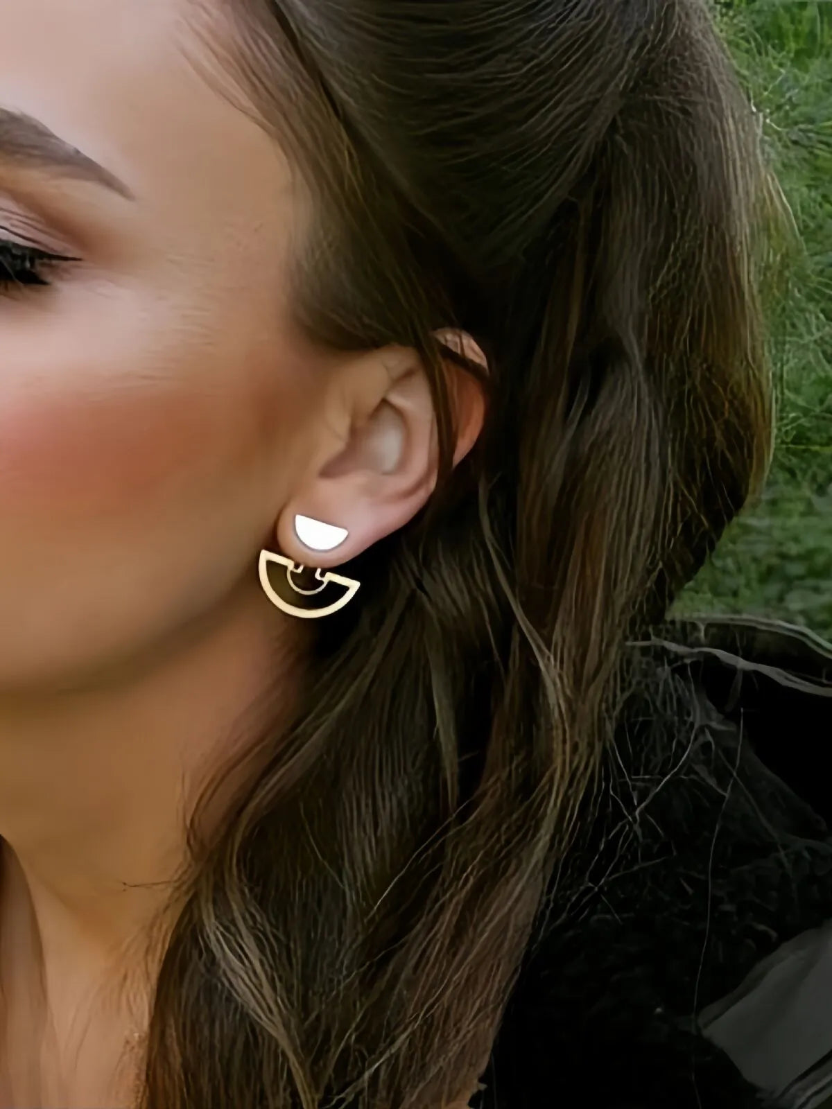 Elegant Style 1 Pair Copper Stud Earrings