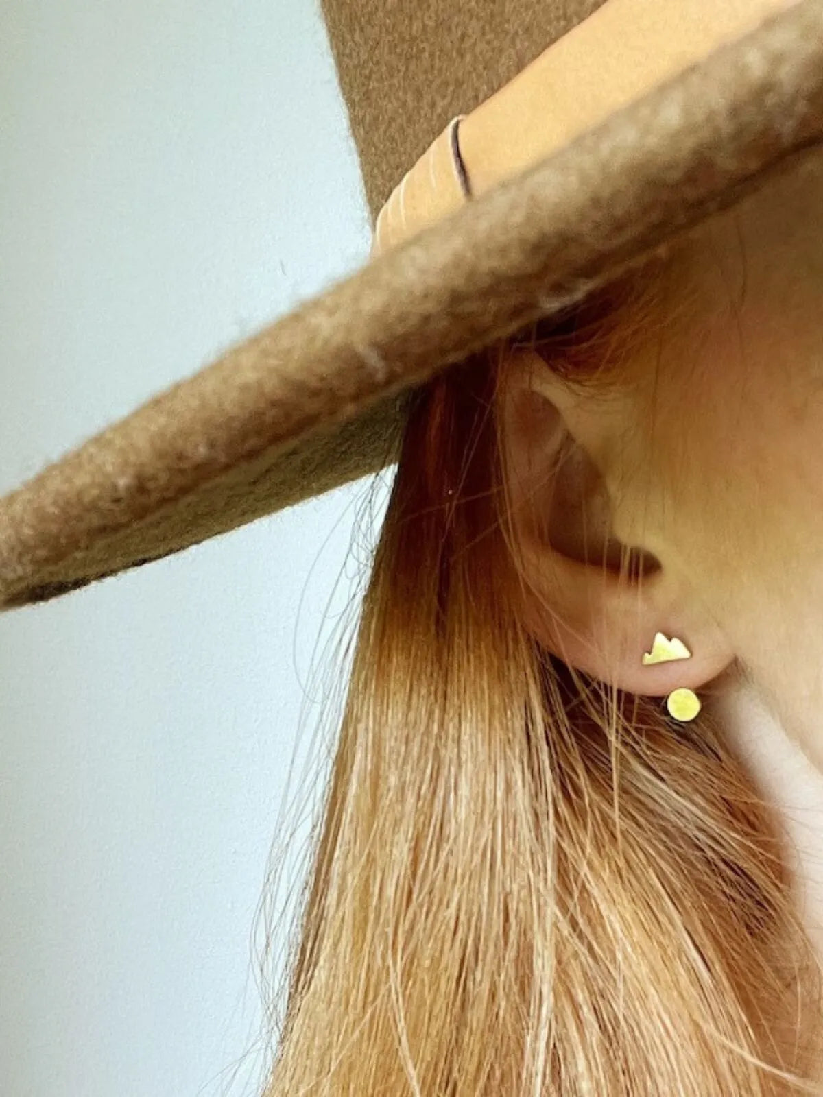 Elegant Style 1 Pair Copper Stud Earrings