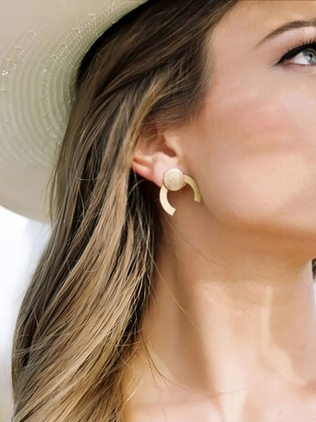 Elegant Style 1 Pair Copper Stud Earrings