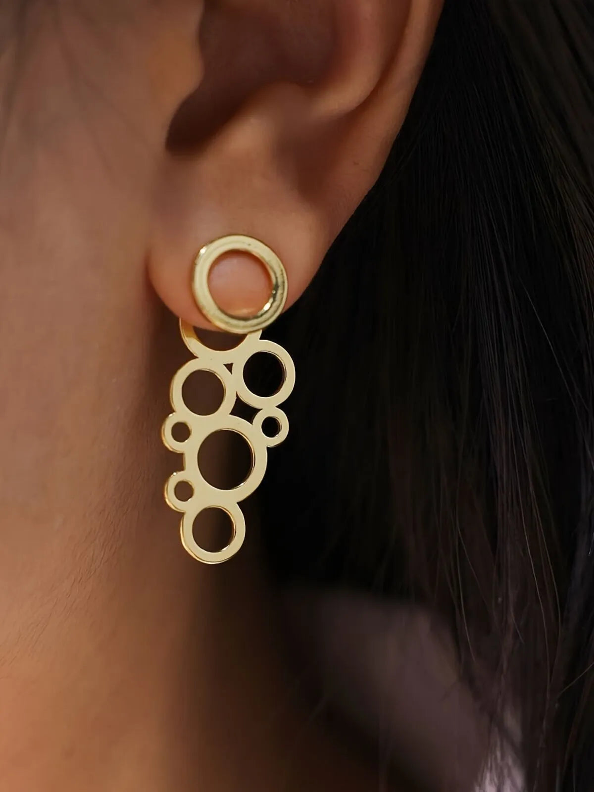 Elegant Style 1 Pair Copper Stud Earrings