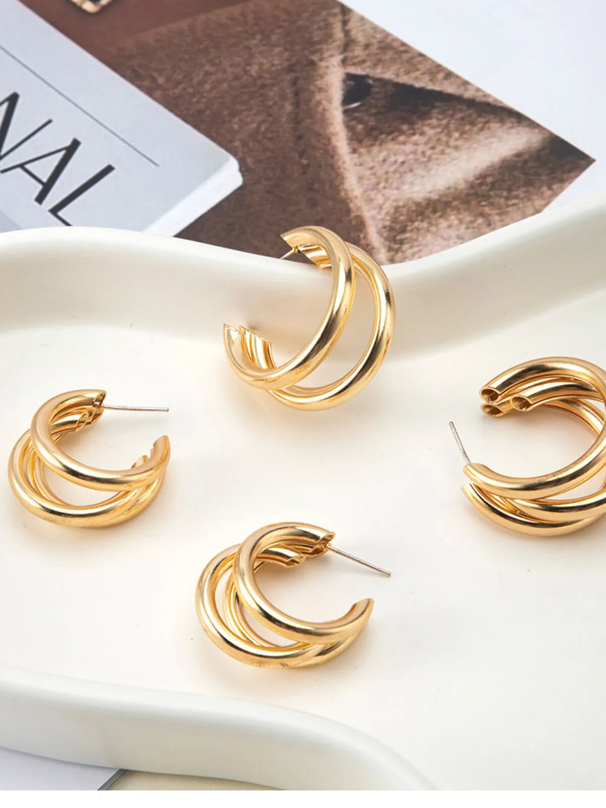 Elegant Style 1 Pair Geometric Lron Earring