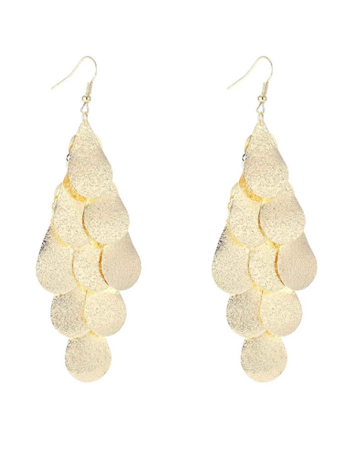 Elegant Botanical Leaf Iron Statement 1 pair Earrings