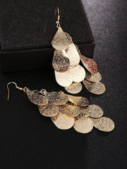 Elegant Botanical Leaf Iron Statement 1 pair Earrings