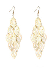 Bohemian Style Handmade Iron Leaf 1 Pair Earrings