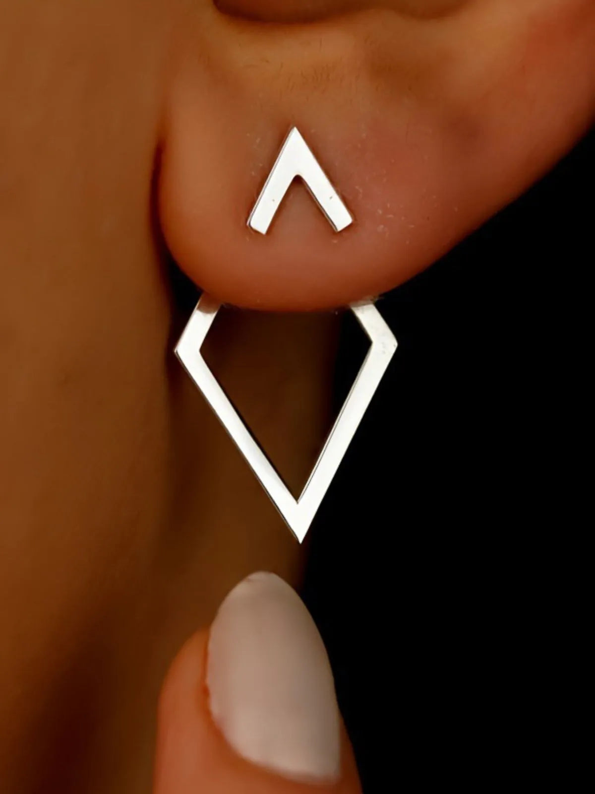 Elegant Style 1 Pair Solid Alloy Earrings