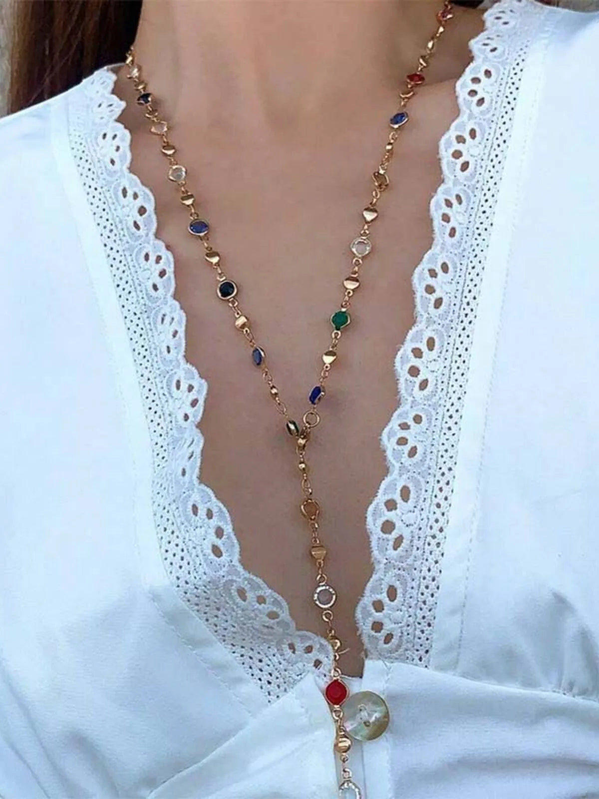 Elegant Style 1pc Alloy Necklace