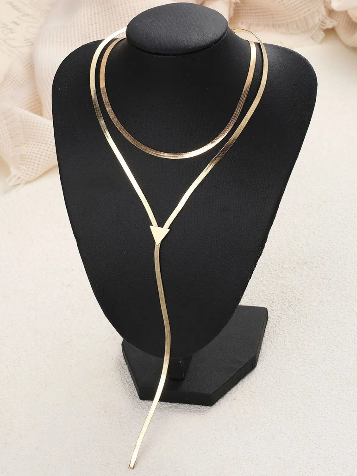 Elegant Style 1pc Geometric Zinc Alloy Necklace