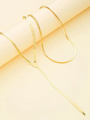 Elegant Style 1pc Geometric Zinc Alloy Necklace