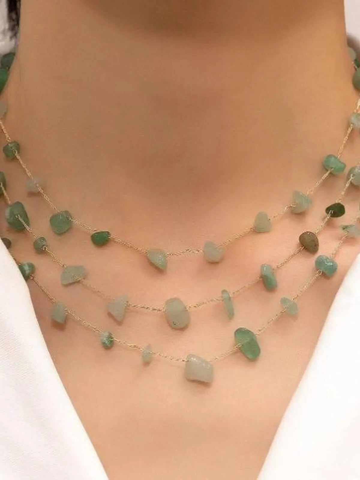 Elegant Style 1pc Gradient Metal Button Alloy Necklace