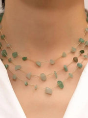 Elegant Style 1pc Gradient Metal Button Alloy Necklace