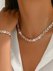 Elegant Style 2pcs Geometric Zinc Alloy Jewelry Set