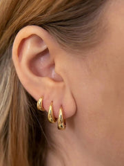 Elegant Style 3pcs Solid Alloy Earrings
