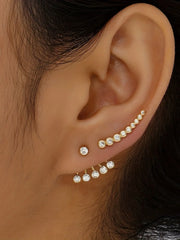 Elegant Style 3pcs Solid Rhinestone Alloy Earrings