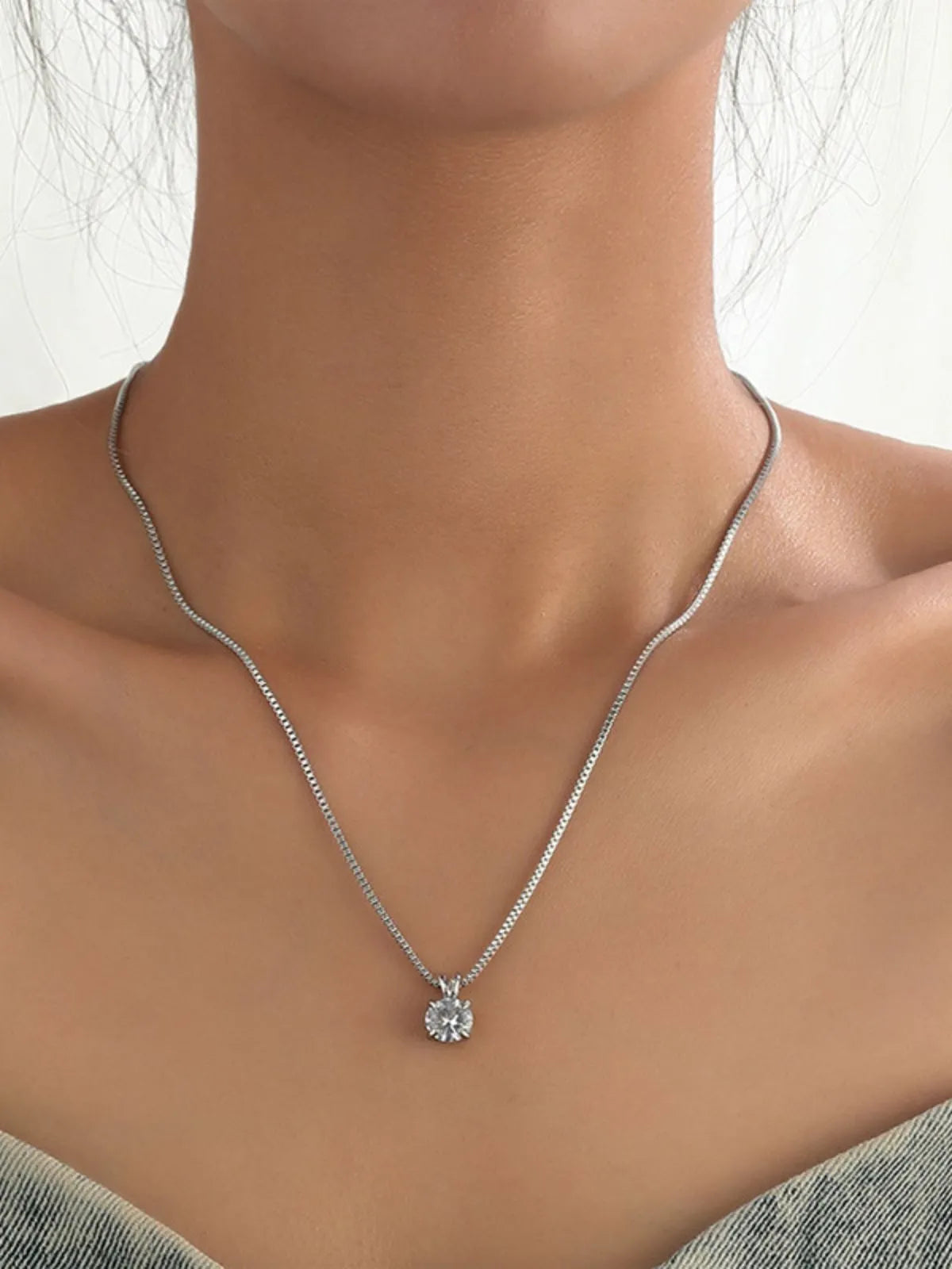 Everyday Sparkling Rhinestone Zinc Alloy 1 pc Necklace