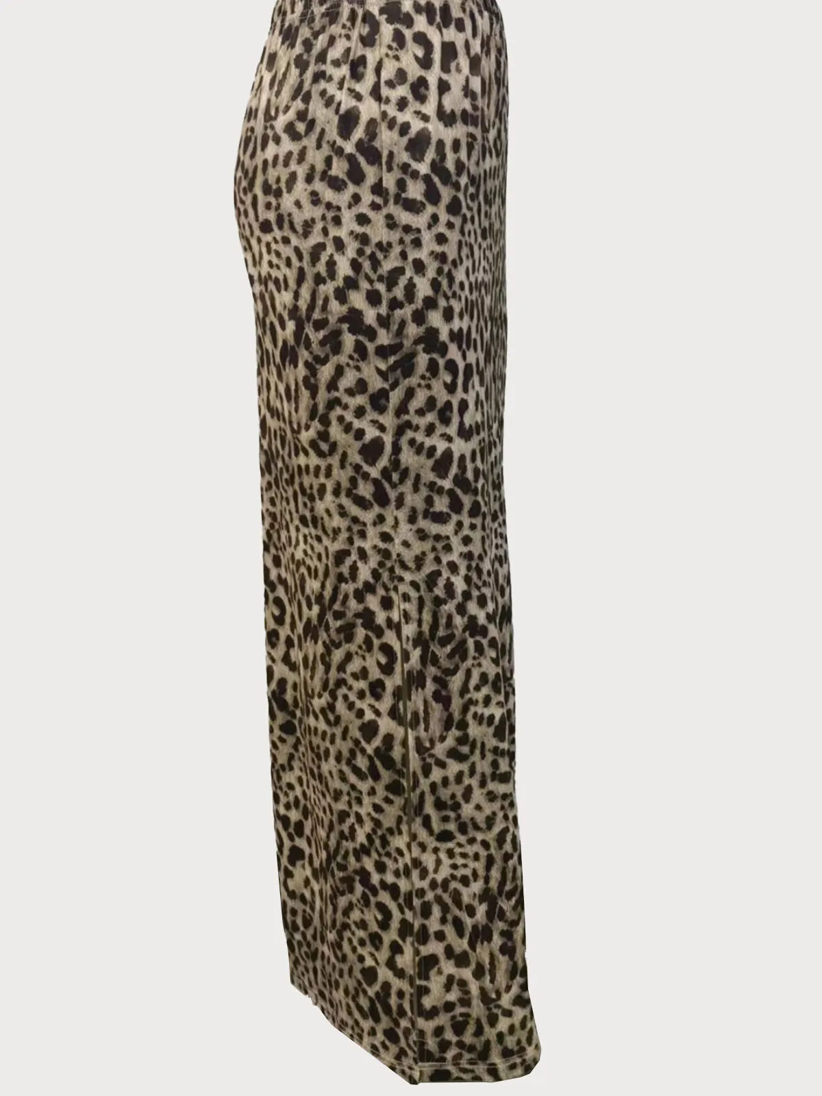 Fashion Fitted High Waist Daily Outdoor Wear Bodycon Leopard Printed Long Skirt