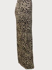 Fashion Fitted High Waist Daily Outdoor Wear Bodycon Leopard Printed Long Skirt