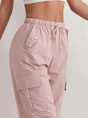 Fashion Outdoor Streetwear Quick Dry Multi Pockets Stretchy Loose Cargo Pants