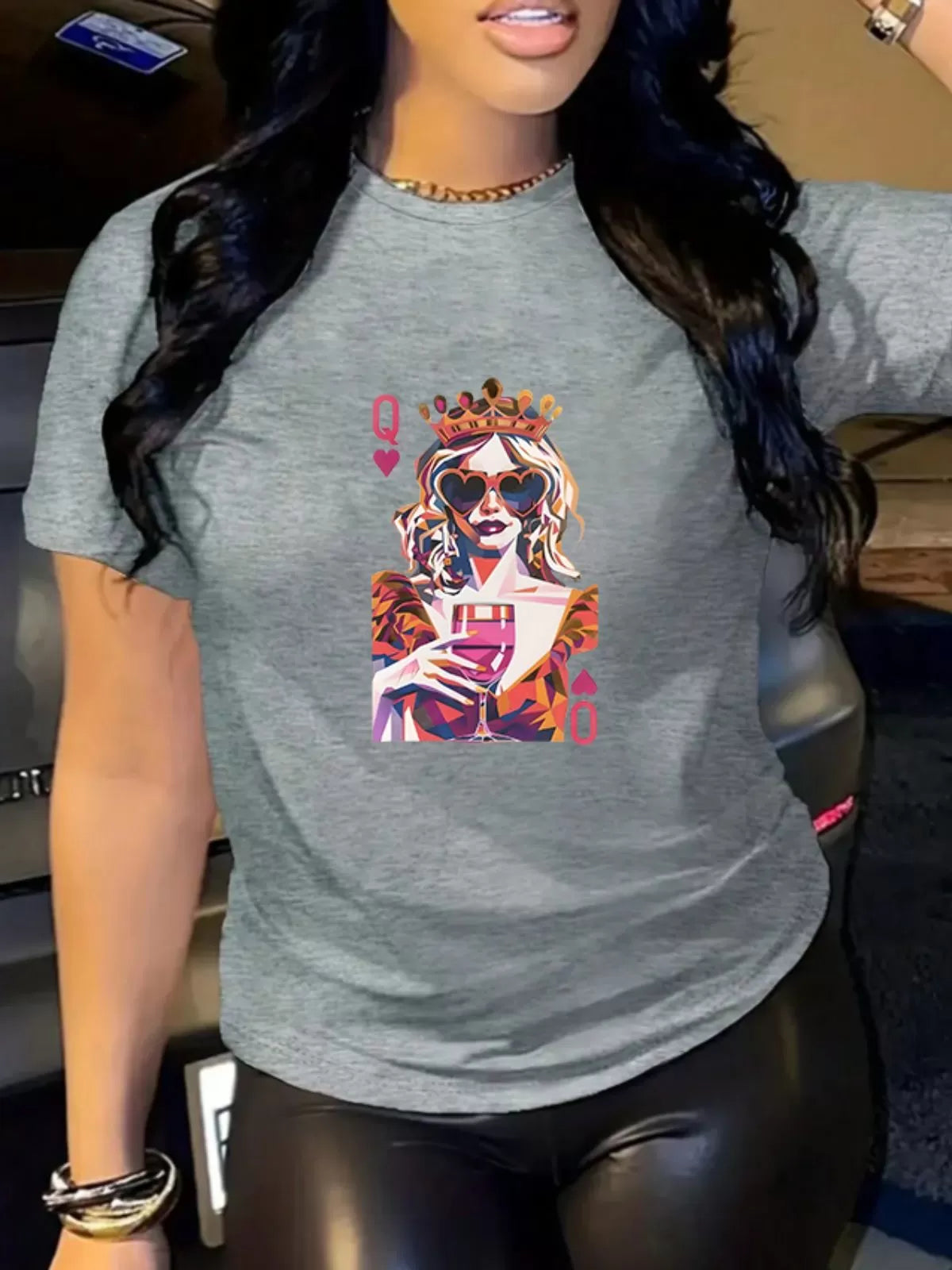 Figure Print Round Neck Regular Sleeve Short Sleeve Regular T-shirt