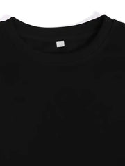 Y2K Fashion Graphic Figure Print Fit Round Neck T-shirt SONDER Text Design