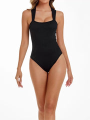 Fitted Solid Square Neck High Rise Basic Bodysuit