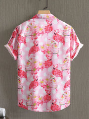 Flamingo Button Lapel Regular Shirts