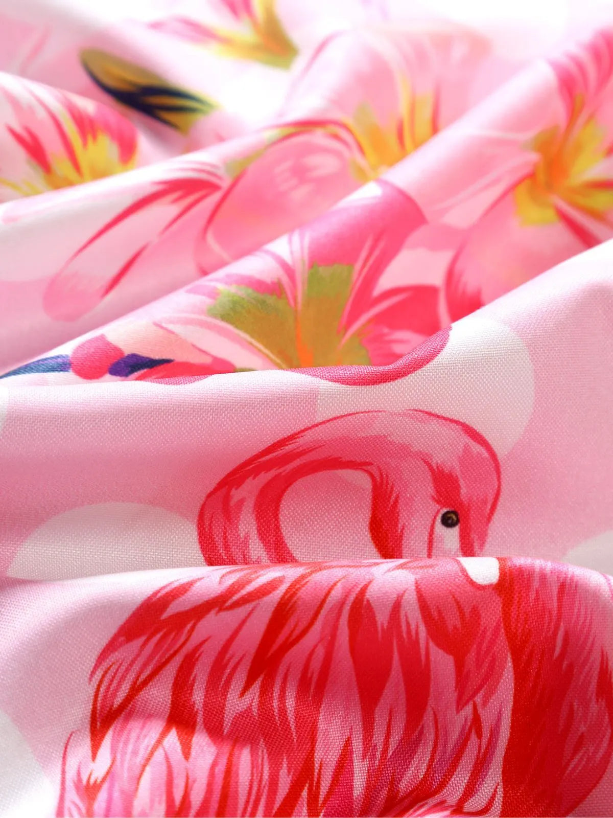 Flamingo Button Lapel Regular Shirts