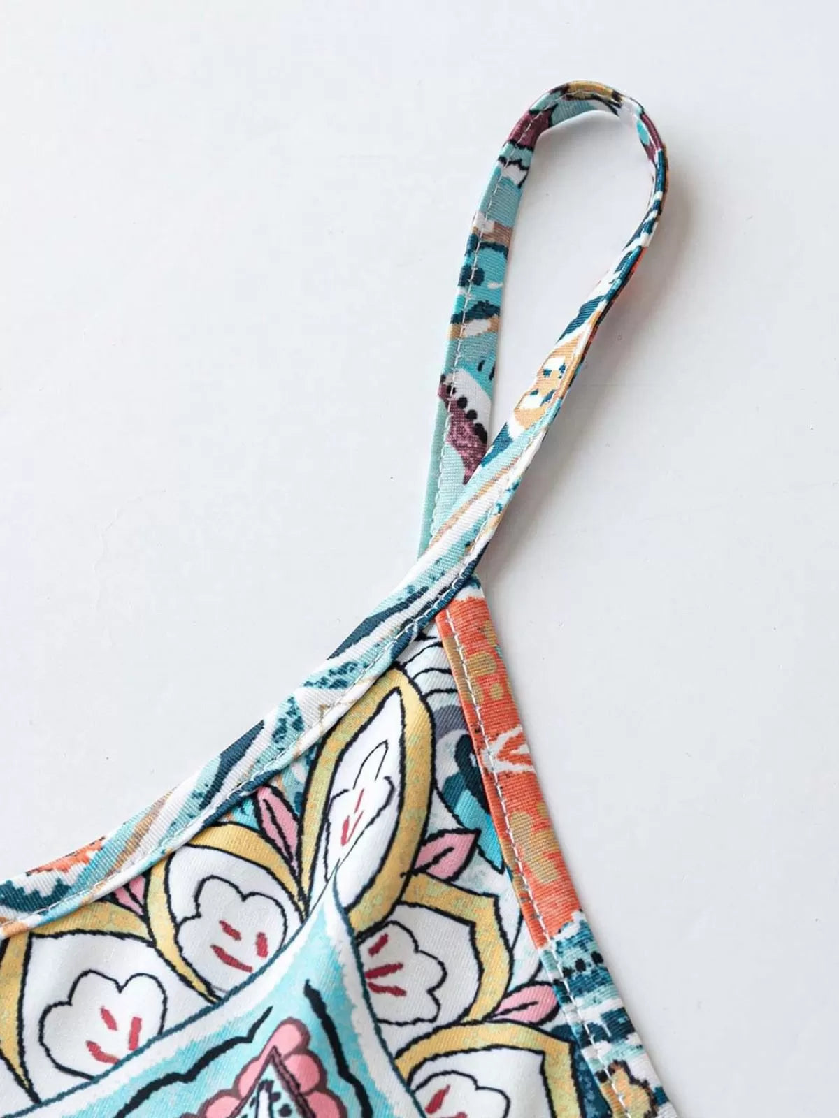 Floral Backless Spaghetti Strap A-line Dress