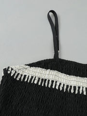 Graphic Backless Spaghetti Strap A-line Dress