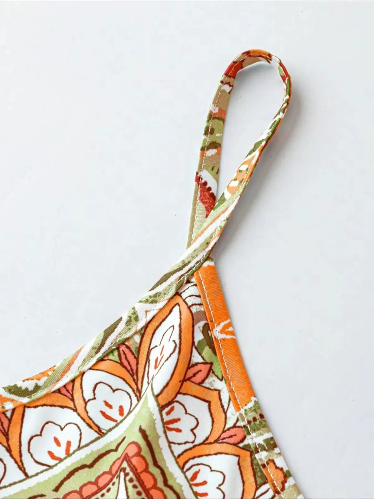 Floral Boho Backless Spaghetti Strap A-line Dress for Beach Holiday Vacation