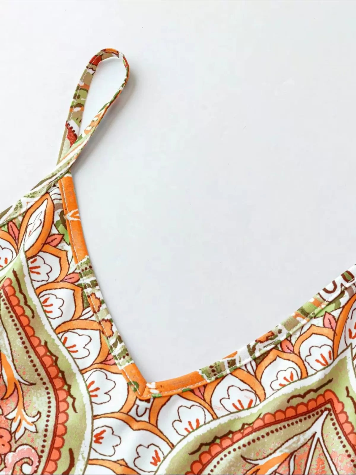 Floral Boho Backless Spaghetti Strap A-line Dress for Beach Holiday Vacation