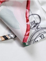 Floral Button Lapel Regular Shirts