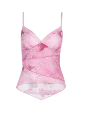 Floral Cut Out Spaghetti Strap Cami