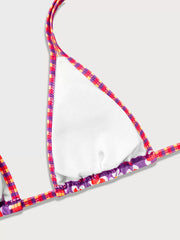 Floral Lace-up High Rise Bikini