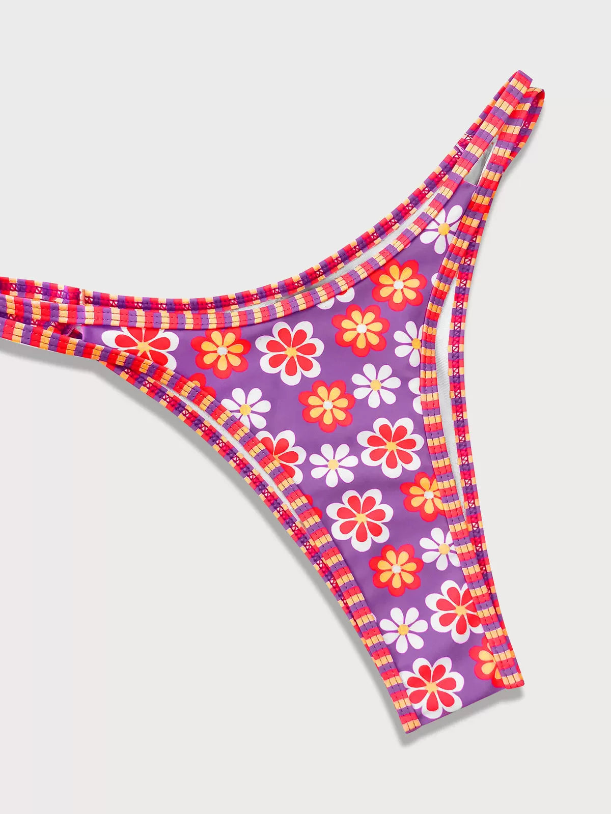Floral Lace-up High Rise Bikini