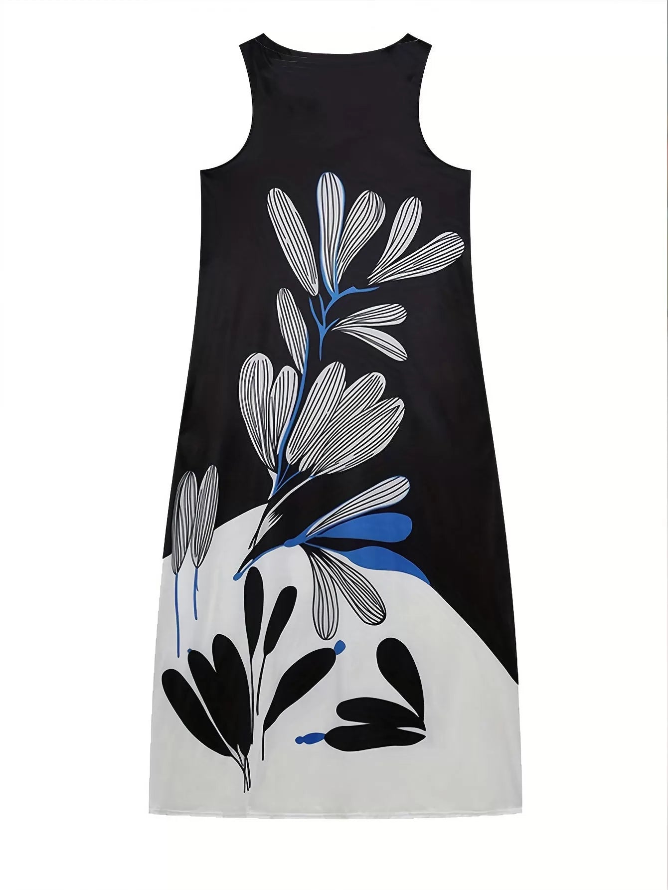 Floral Notched Tunic Dress