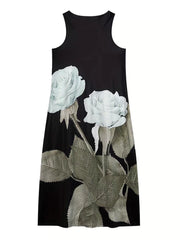 Floral Notched Tunic Dress