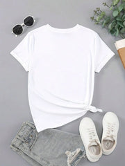 Floral Poppy Casual Crew Neck T-shirt